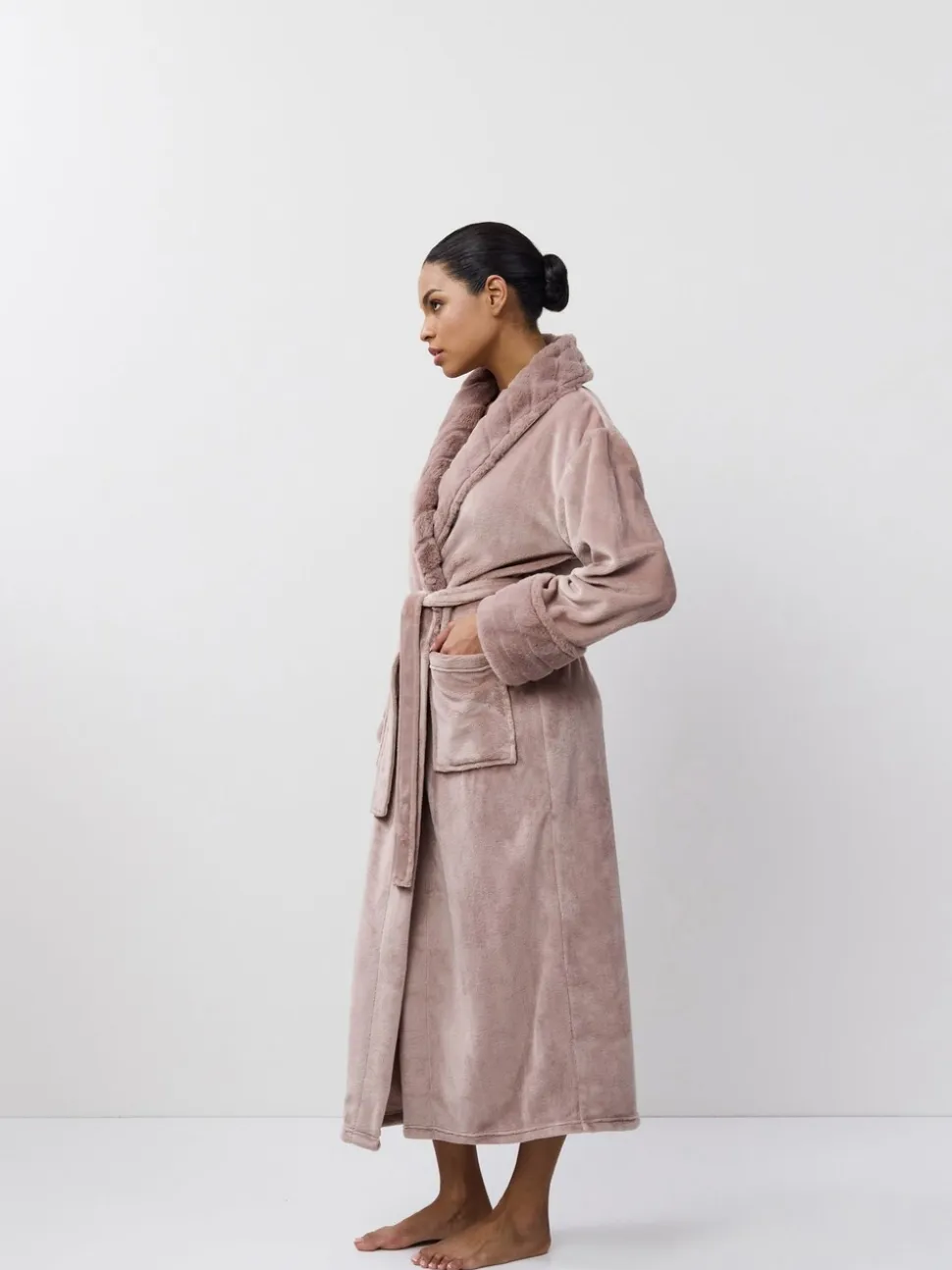 Aruelle Demi Full Length Pink Soft Textured Robe