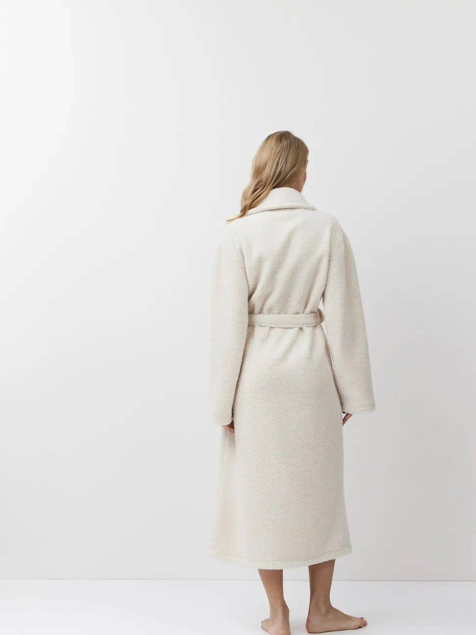 Aruelle Simone Full Length Textured Cream Robe