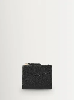 Aspinal of London Black Hudson Multi-Use Pocket Wallet Pebble Leather