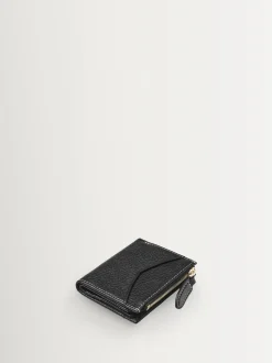 Aspinal of London Black Hudson Multi-Use Pocket Wallet Pebble Leather