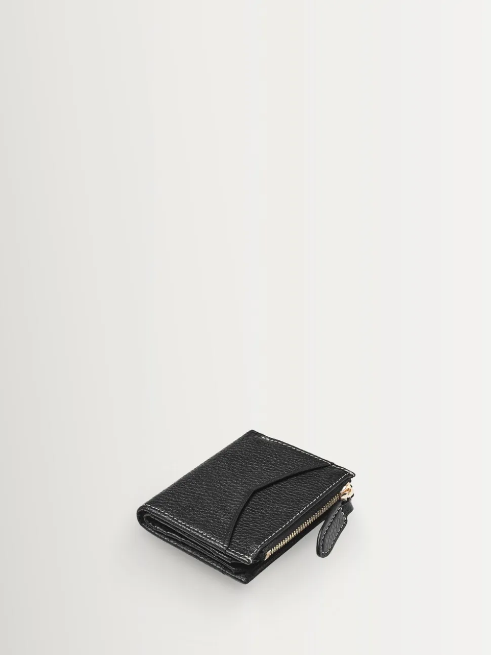 Aspinal of London Black Hudson Multi-Use Pocket Wallet Pebble Leather