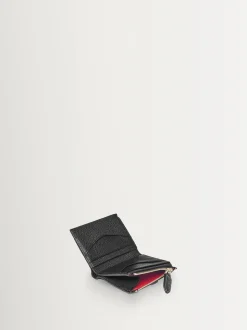 Aspinal of London Black Hudson Multi-Use Pocket Wallet Pebble Leather