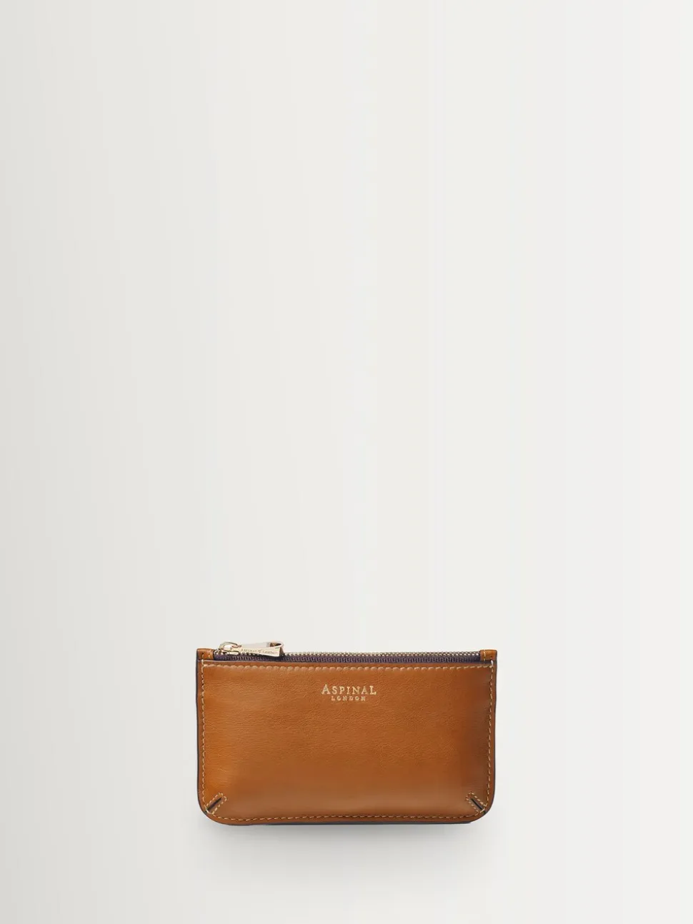 Aspinal of London Brown Ella Card & Coin Holder Smooth Leather