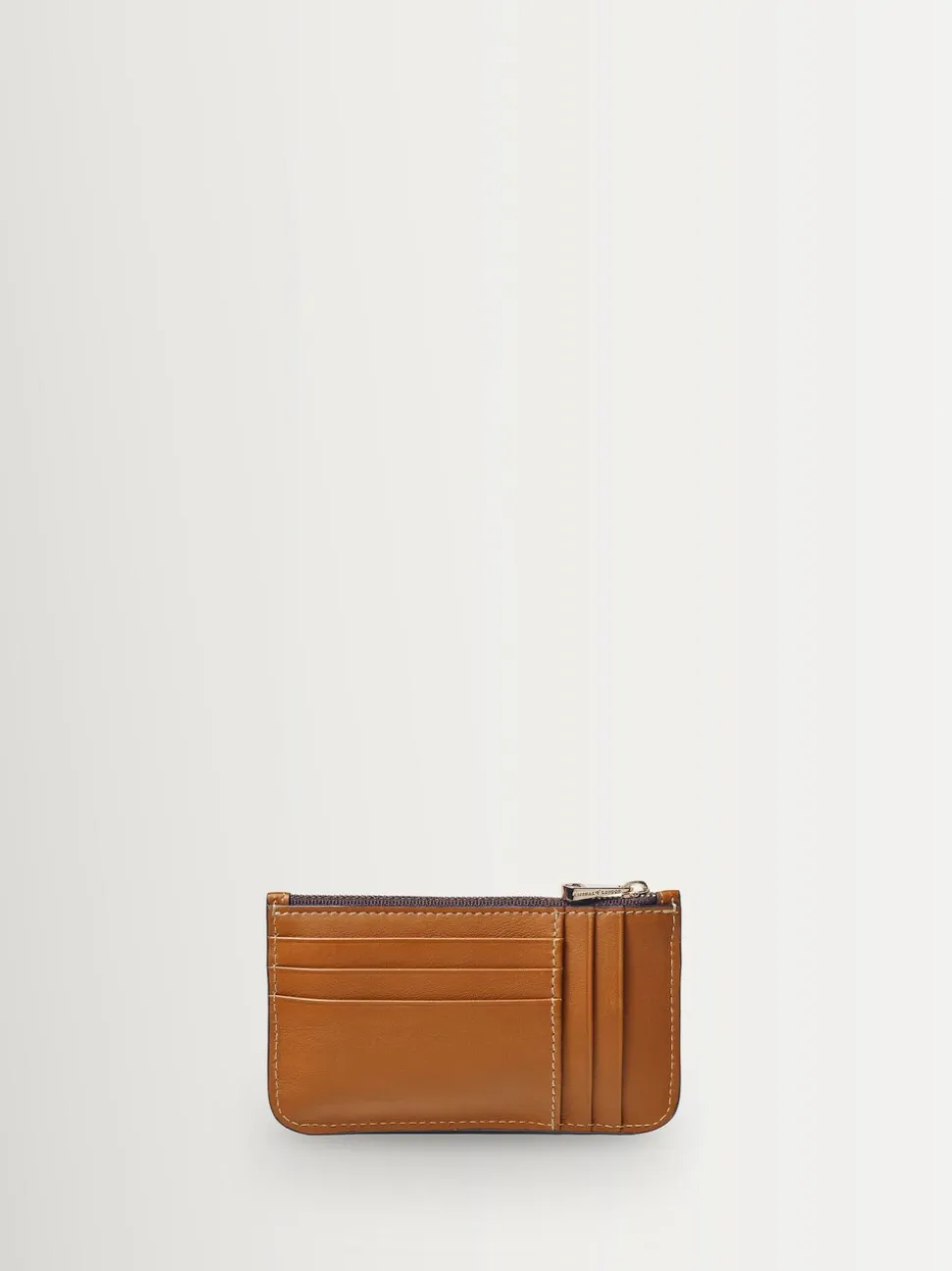 Aspinal of London Brown Ella Card & Coin Holder Smooth Leather