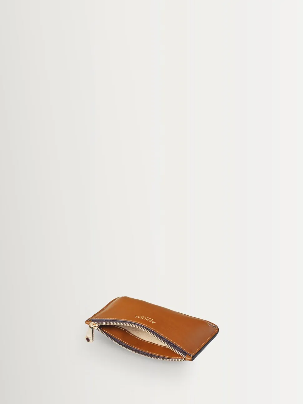 Aspinal of London Brown Ella Card & Coin Holder Smooth Leather