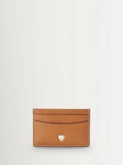 Aspinal of London Brown Slim Credit Card Case Smooth Leather