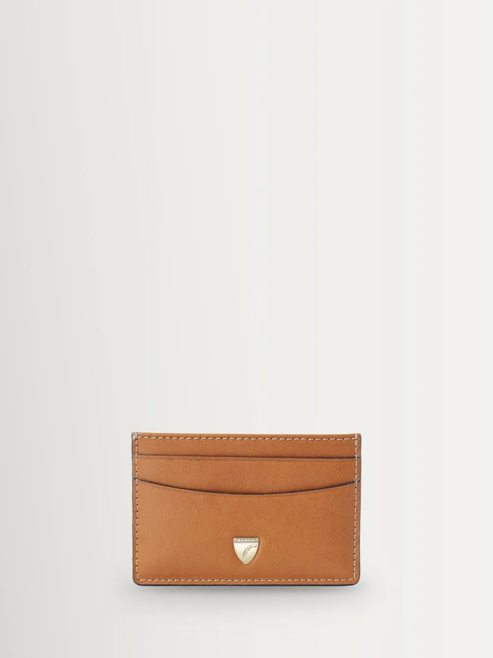 Aspinal of London Brown Slim Credit Card Case Smooth Leather
