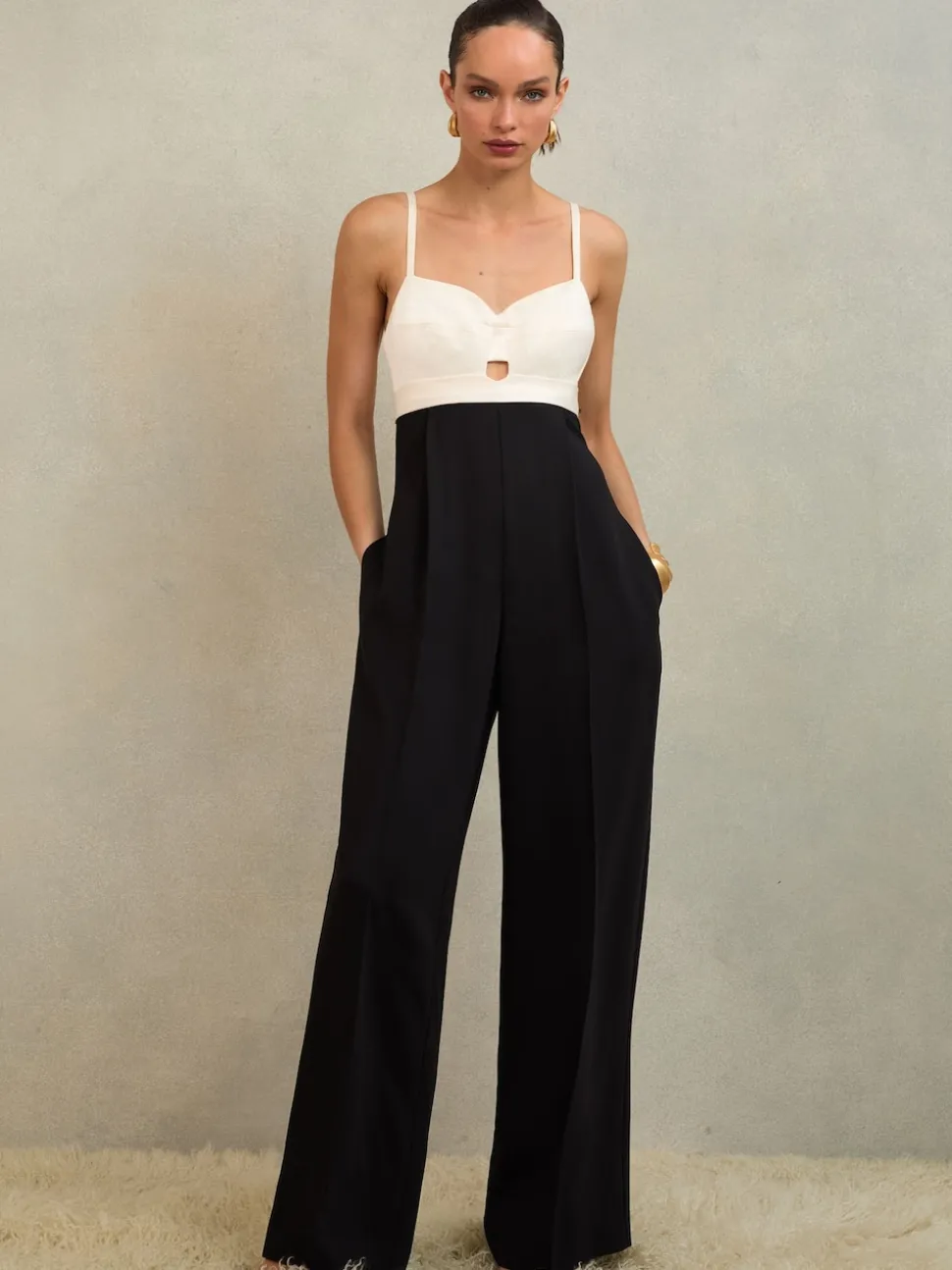 Atelier Black Darcey Atelier Colourblock Wide-Leg Jumpsuit