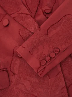 Atelier Red Ottelie Atelier Jacquard Double-Breasted Blazer
