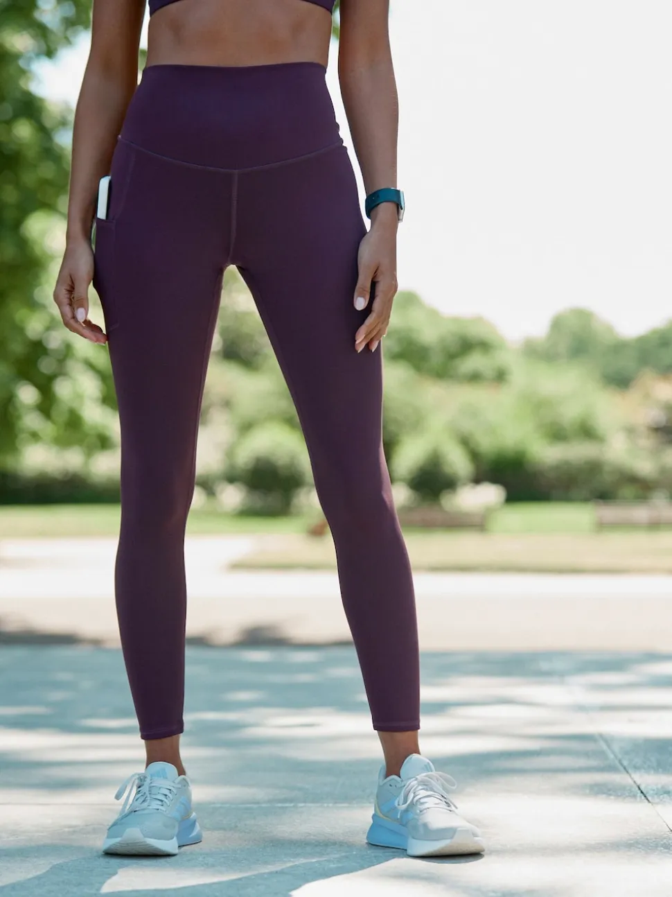 Aubergine Active Sports Dry Tech Sculpting Leggings
