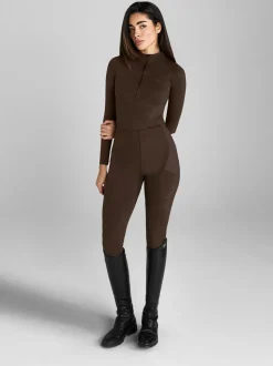 Aztec Diamond Brown Full Seat Core Leggings