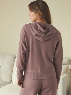 B by Ted Baker Pink Knit Zip Through Loungewear Set