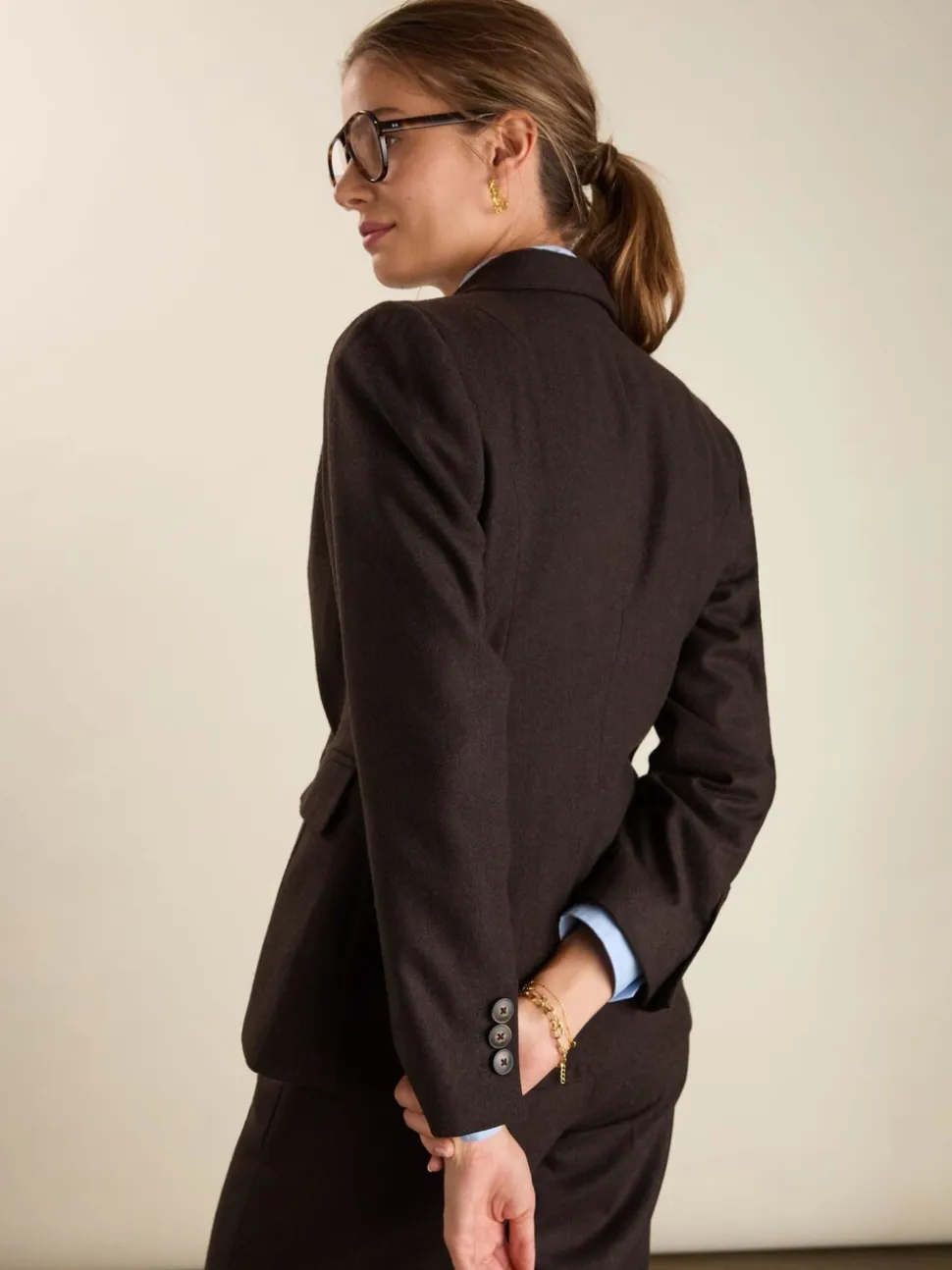 Baukjen Cissy Wool Blend Brown Blazer