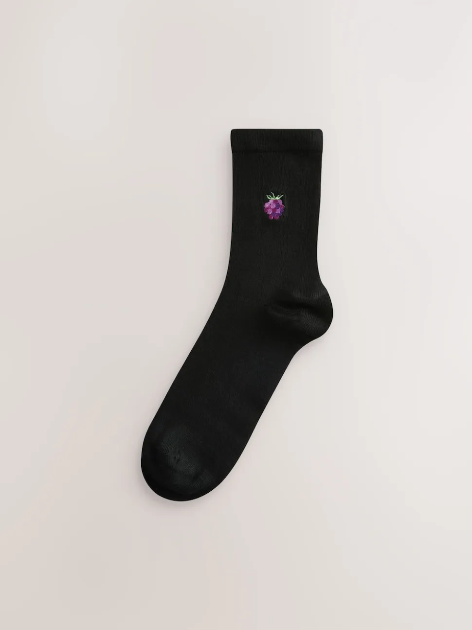 Berries Embroidered Motif Ankle Socks 4 Pack