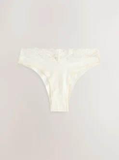 Berry Bow Print Extra High Leg Cotton Lace Knickers 4 Pack
