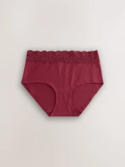 Berry Bow Print Midi Cotton Lace Knickers 4 Pack