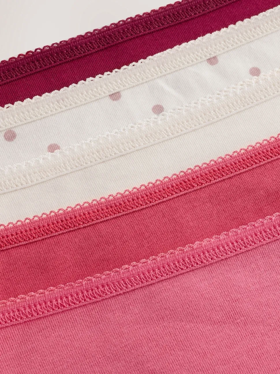 Berry Pink Full Brief Cotton Rich Knickers 5 Pack