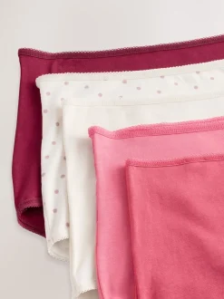 Berry Pink Full Brief Cotton Rich Knickers 5 Pack