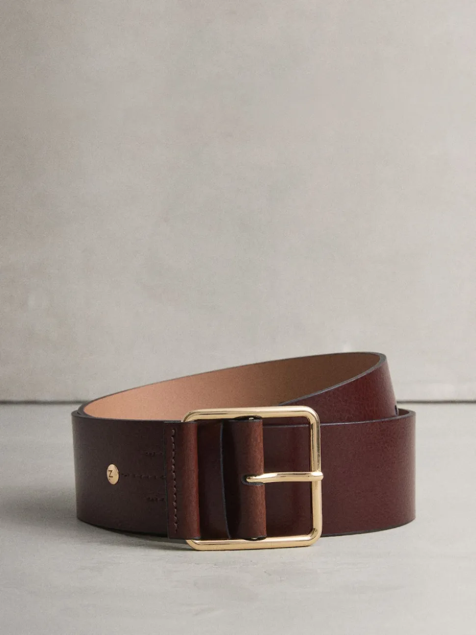 Berry Red N. Premium Made In Italy Wide Leather Belt