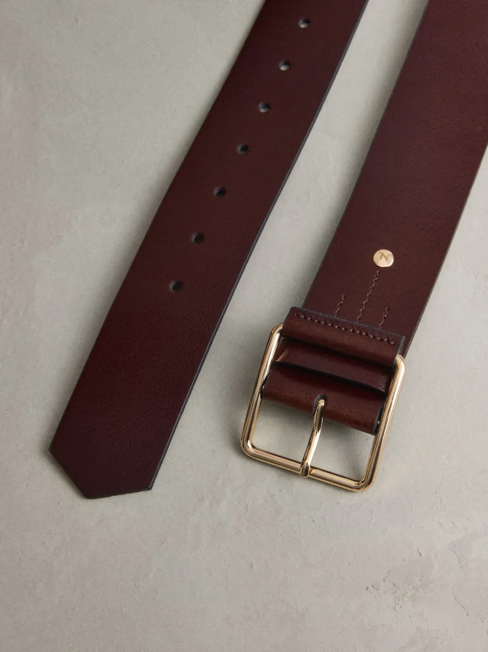 Berry Red N. Premium Made In Italy Wide Leather Belt