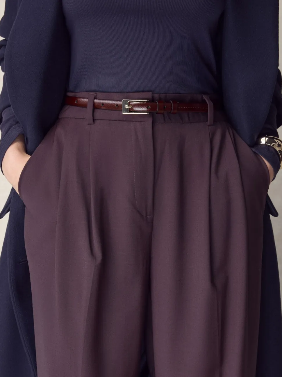 Berry Red N. Premium Skinny Made In Italy Leather Belt