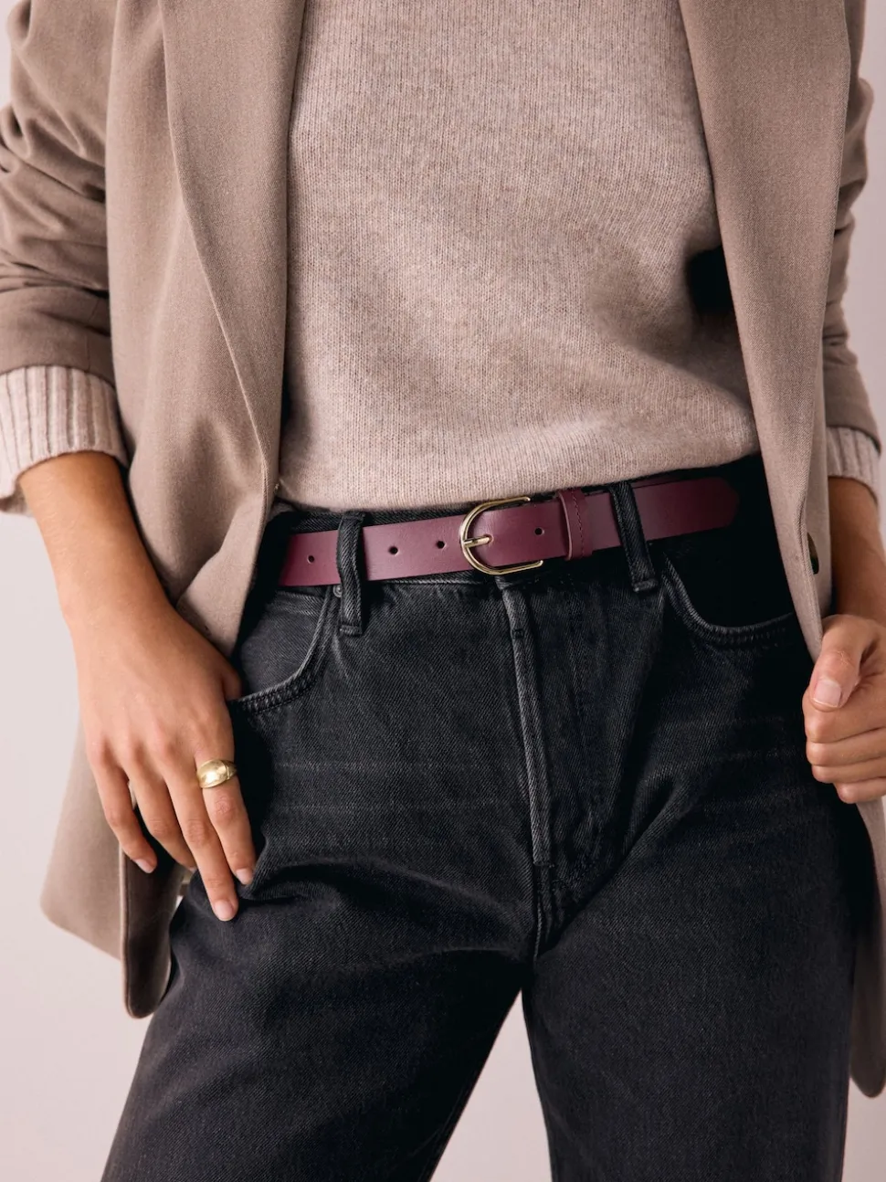Berry Regular Leather Belt
