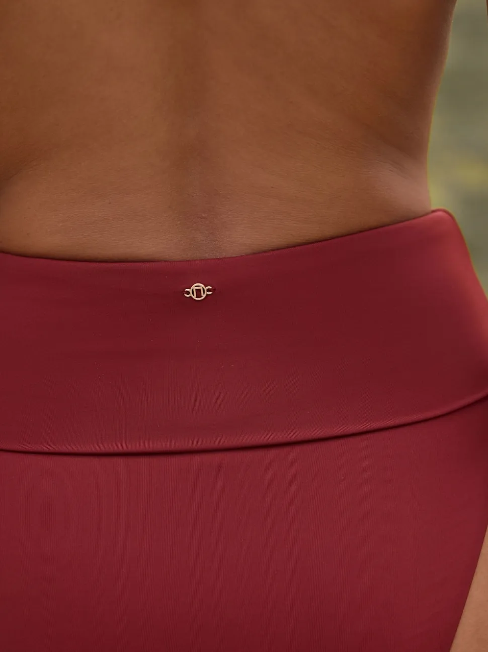 Berry Wine High Waist High Leg Roll Top