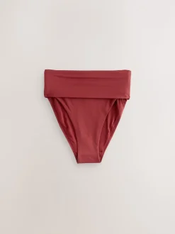 Berry Wine High Waist High Leg Roll Top