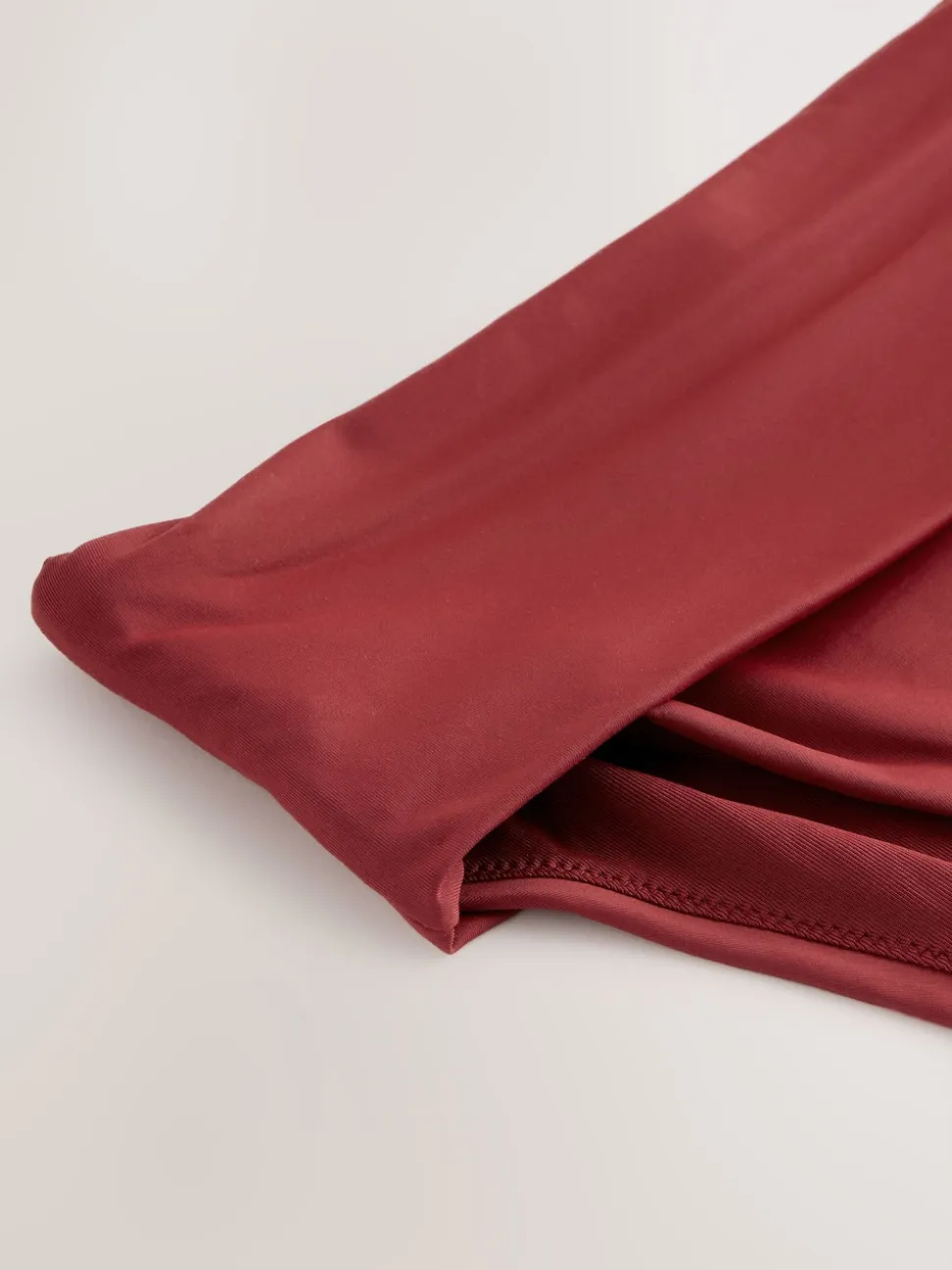 Berry Wine High Waist High Leg Roll Top