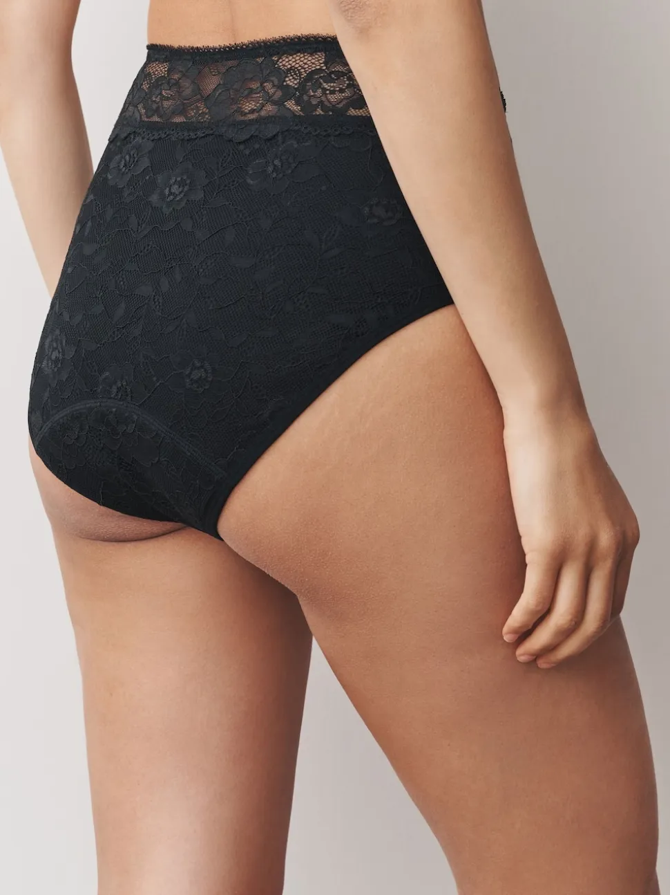 Black / Berry Full Brief All Over Lace Medium Flow Period Knickers 2 Pack