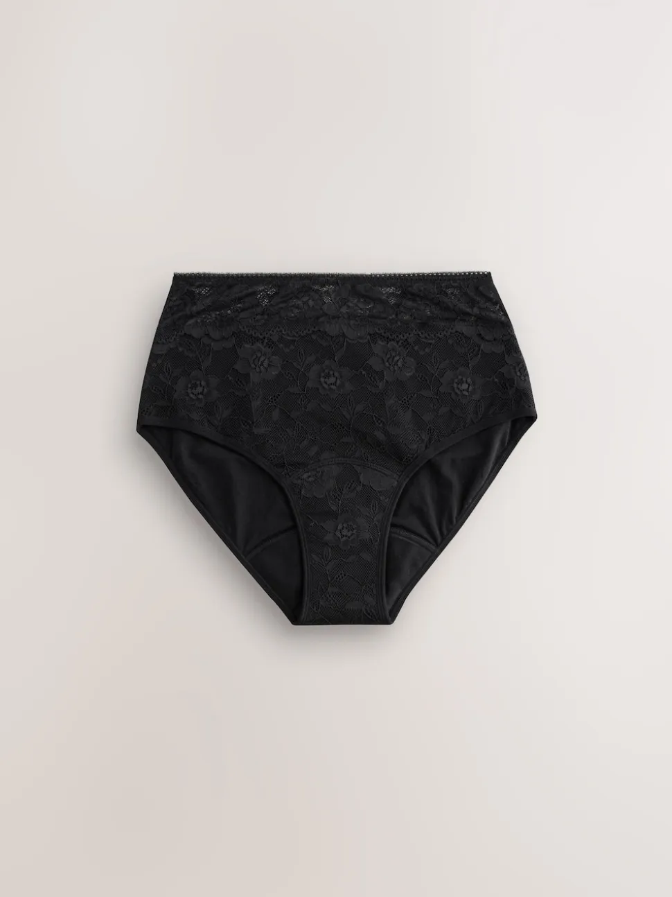 Black / Berry Full Brief All Over Lace Medium Flow Period Knickers 2 Pack