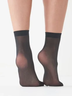 Black 20 Denier Ankle Socks 5 Pack