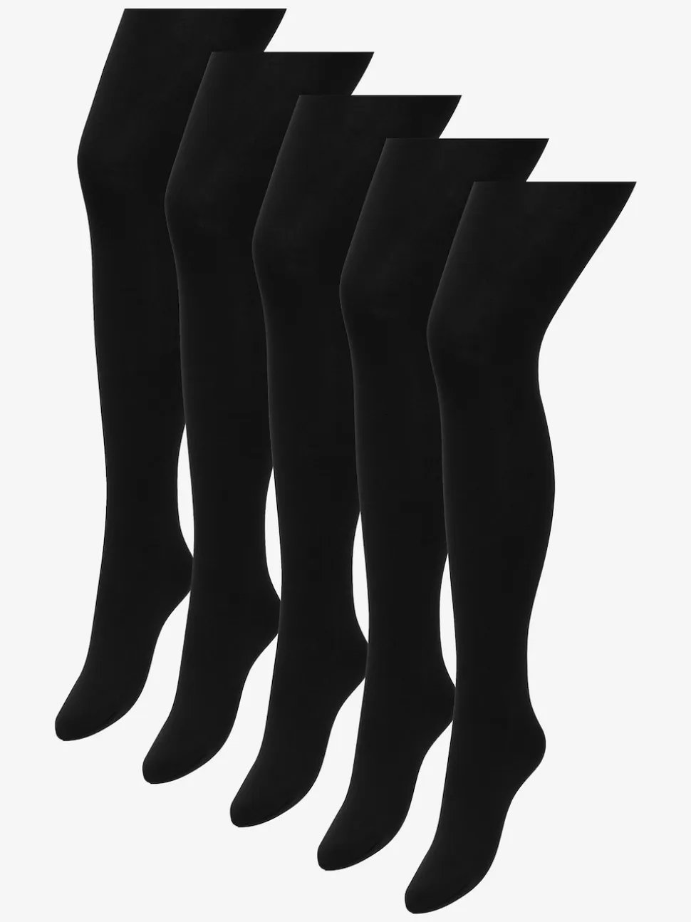 Black 5 Pack 60 Denier Opaque Tights