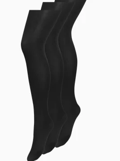 Black 3 Pack 80 Denier Opaque Tights