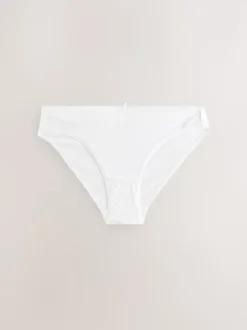 Black / Pastel Rose Nude / White Bikini Cotton Rich Knickers 7 Pack