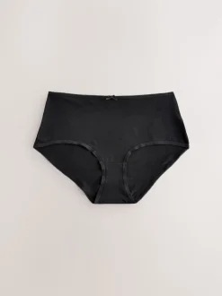 Black / Pastel Rose Nude / White Midi Cotton Rich Knickers 7 Pack