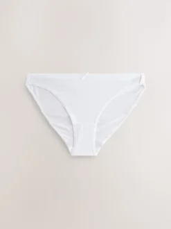 Black / Pastel Rose Nude / White High Leg Cotton Rich Knickers 7 Pack
