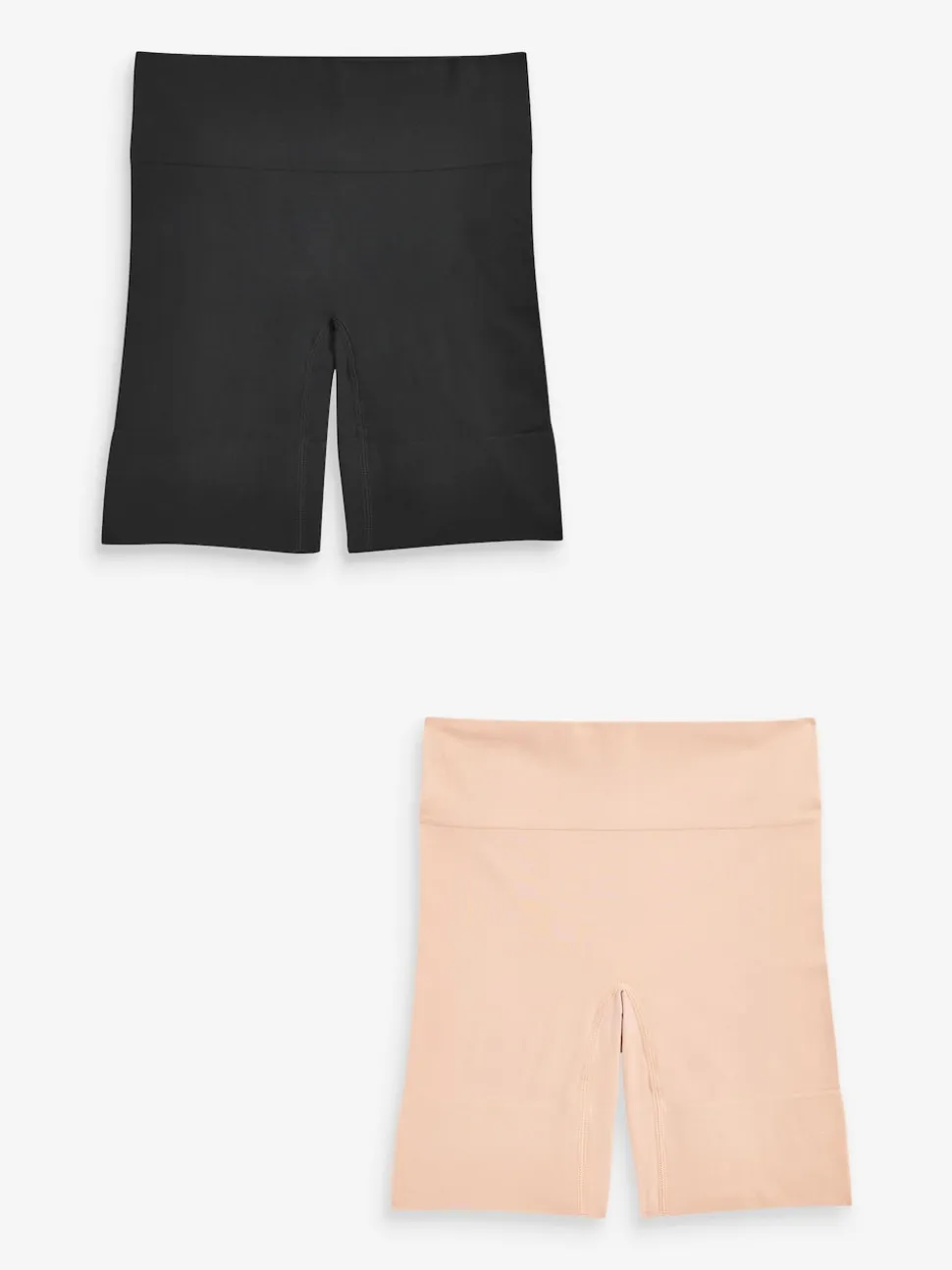 Black / Pastel Rose Nude Seamless Smoothing Anti-Chafe Shorts 2 Pack