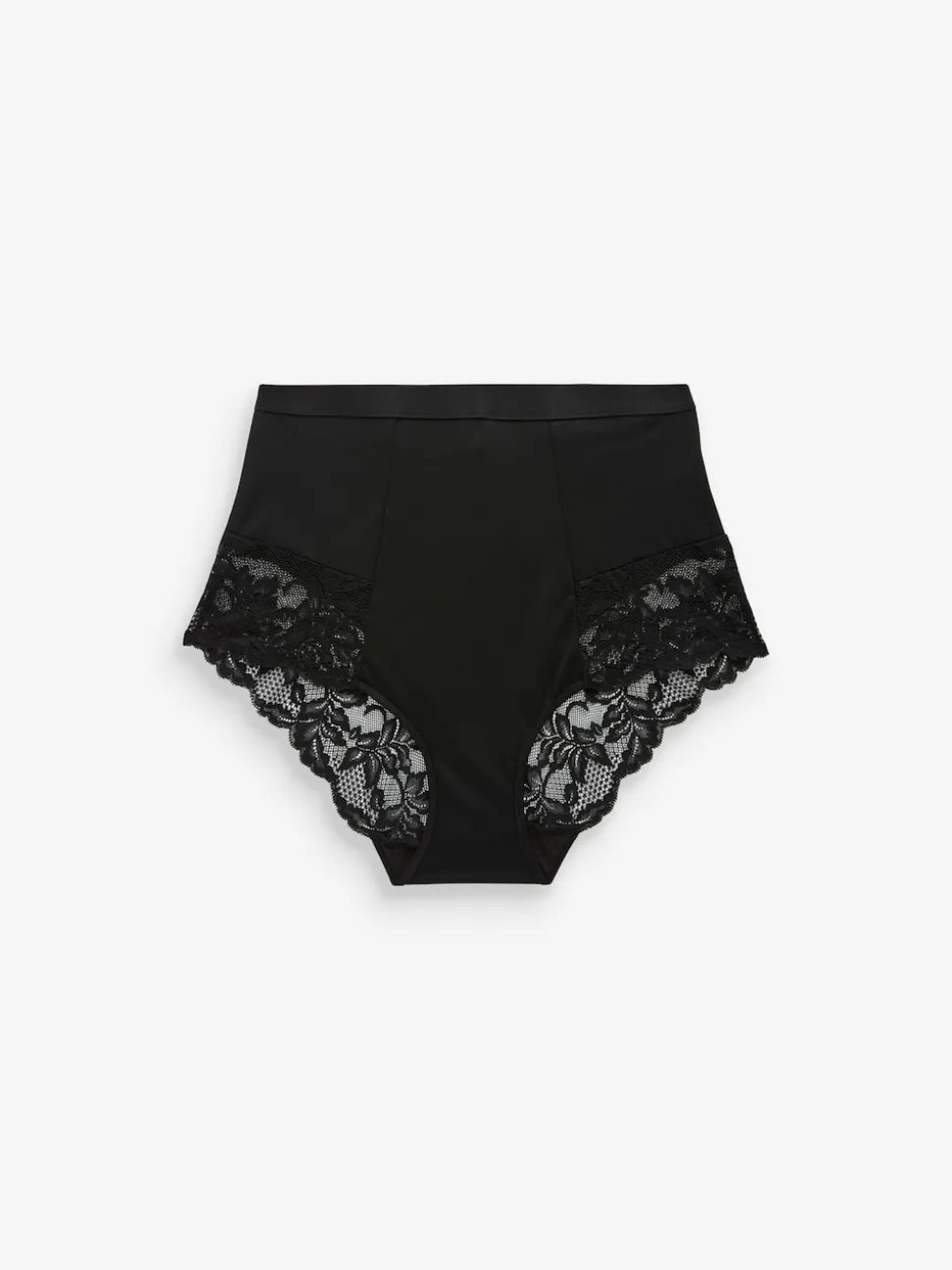 Black / Praline Nude Print Tummy Control Shaping Lace Back Brazilian Knickers 2 Pack