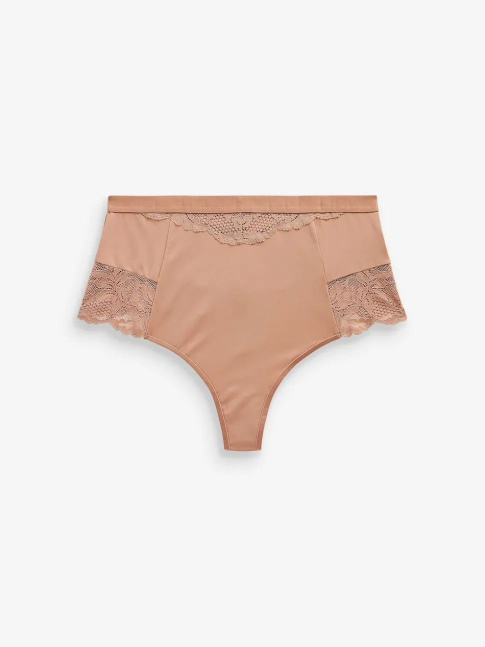 Black / Praline Nude Tummy Control Light Shaping High Waist Thongs 2 Pack
