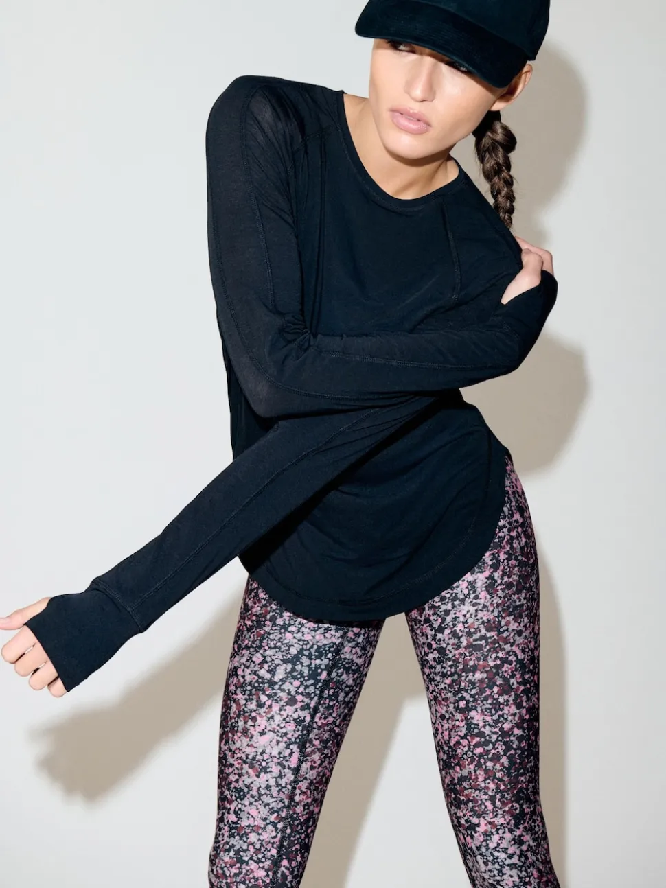 Black Active Crew Neck Long Sleeve T-Shirt
