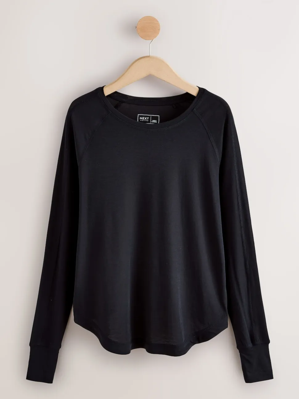 Black Active Crew Neck Long Sleeve T-Shirt