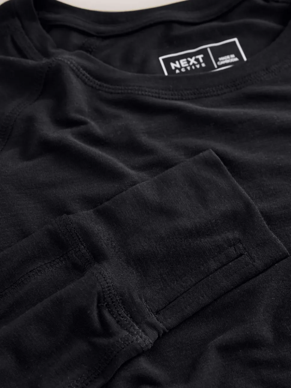 Black Active Crew Neck Long Sleeve T-Shirt