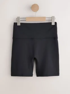 Black Active Power Cycling Sports Shorts