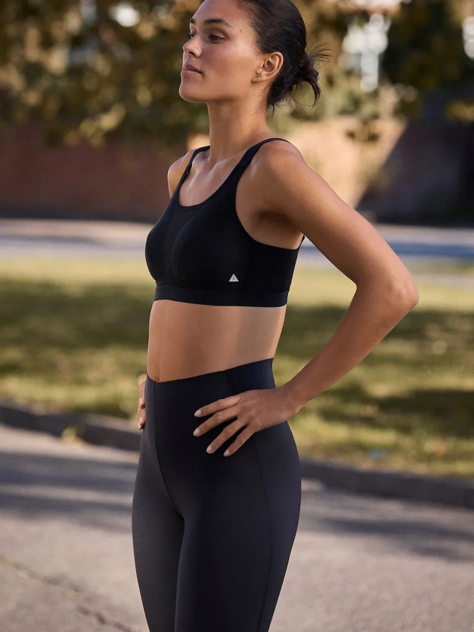 Black Active Sports High Impact Dry Tech Crop Tops 2 Pack