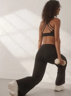 Black Active Ultimate Wide Leg Trousers