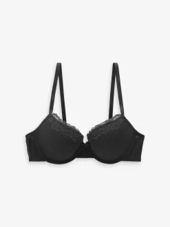 Black A-DD Push Up Padded Balcony Bra