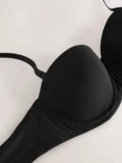 Black A-E Push Up Strapless Multiway Bra