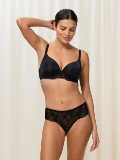 Black Amourette Charm Wired Half Cup Padded Bra