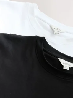 Black and White Maternity Nursing T-Shirts 2 Pack